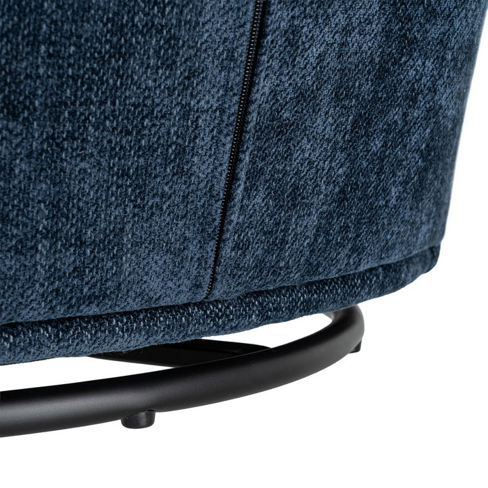 Sillón Giratorio Azul Tejido-Madera 73 X 68 X 74 cm Sillón Giratorio Azul Tejido-Madera 73 X 68 X 74 cm