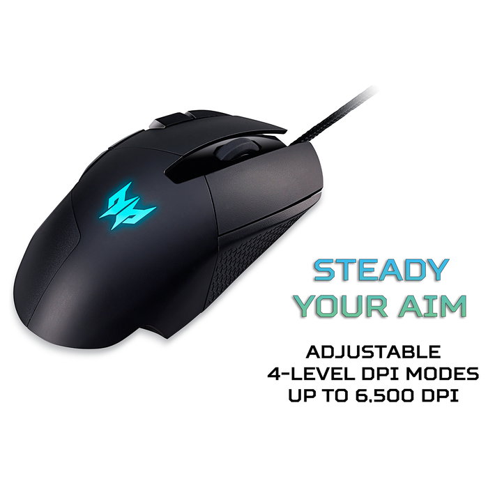 Acer Predator Cestus 315 Ratón Gaming Óptico USB 8 Botones Programables 6500 DPI para PC Windows, Negro Acer Predator Cestus 315 Ratón Gaming Óptico USB 8 Botones Programables 6500 DPI para PC Windows, Negro