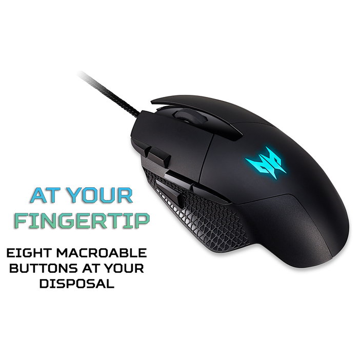 Acer Predator Cestus 315 Ratón Gaming Óptico USB 8 Botones Programables 6500 DPI para PC Windows, Negro Acer Predator Cestus 315 Ratón Gaming Óptico USB 8 Botones Programables 6500 DPI para PC Windows, Negro