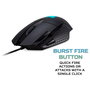 Acer Predator Cestus 315 Ratón Gaming Óptico USB 8 Botones Programables 6500 DPI para PC Windows, Negro
