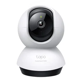 TP-Link Tapo C220 Cámara de Seguridad IP Interior WiFi, 360° 2K 4MP, Visión Nocturna 9m IR, Esférica, Color Blanco/Negro