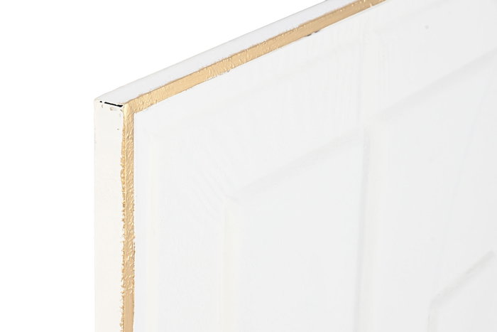 DKD Home Decor Decoración de pared de metal Abstracto 2 en Blanco y Dorado DKD Home Decor Decoración de pared de metal Abstracto 2 en Blanco y Dorado