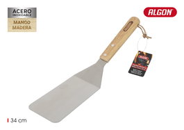 Algon Bbq Espátula de Barbacoa de Madera 34 cm para Parrillas y Asados (12 Unidades)