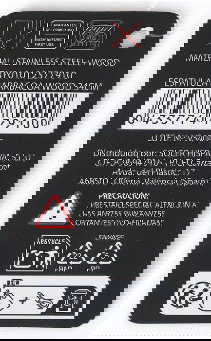 Algon Bbq Espátula de Barbacoa de Madera 34 cm para Parrillas y Asados (12 Unidades)