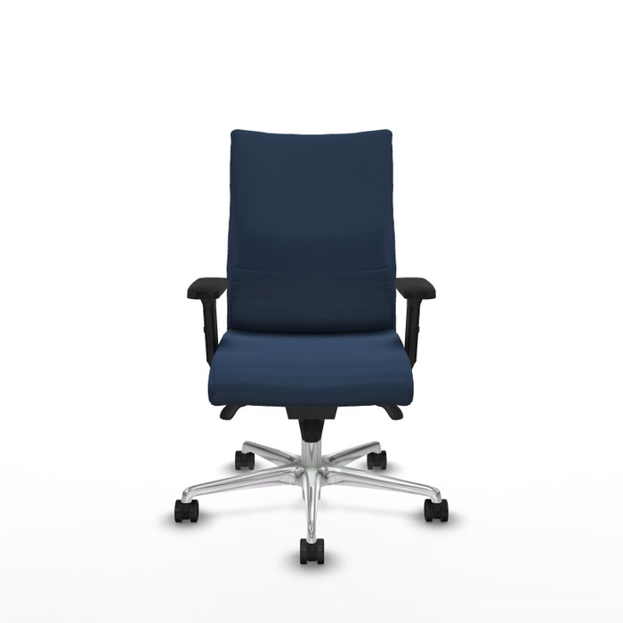 PIQUERAS Y CRESPO Silla Albacete Confidente con Mecanismo Sincro y Brazos 2D Azul Marino