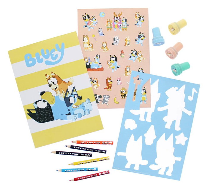 Thumbs Up Bluey Set de colorear creativo de 14 piezas Thumbs Up Bluey Set de colorear creativo de 14 piezas