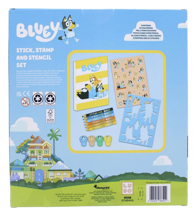 Thumbs Up Bluey Set de colorear creativo de 14 piezas Thumbs Up Bluey Set de colorear creativo de 14 piezas