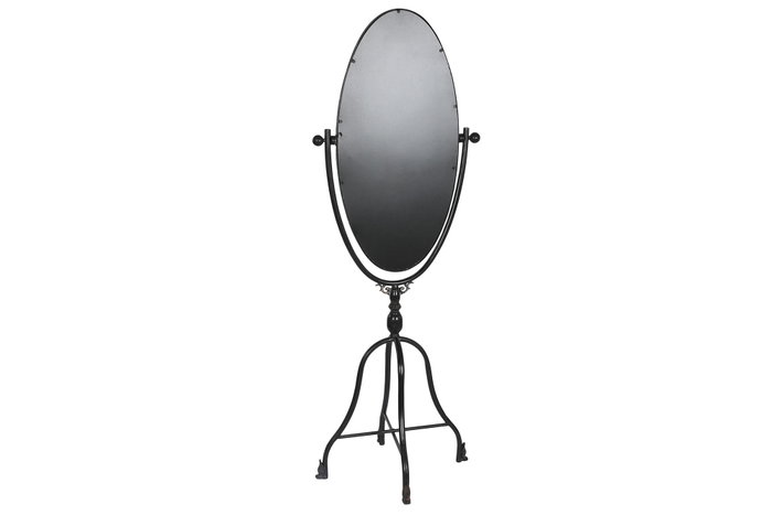 DKD Home Decor Espejo de Vestidor Metal y Cristal Negro 61x62x174 cm