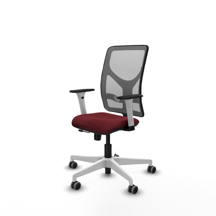 PIQUERAS Y CRESPO Silla de oficina Motilla Sincro/Traslack Granate y Gris