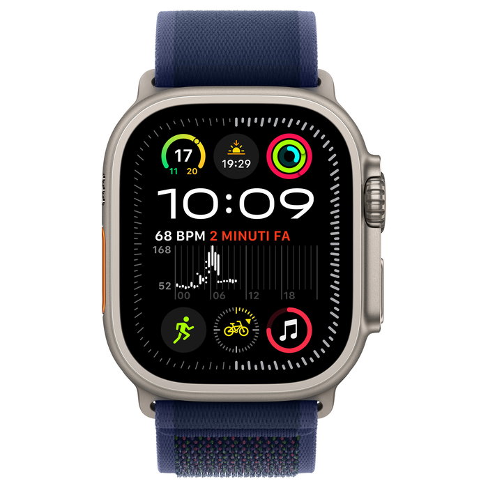 Apple Watch Ultra 2 GPS + Cellular 49mm Titanio Natural con Correa Blue Trail Loop S/M - Reloj Inteligente, OLED, 64 GB, watchOS 11, Resistente al Agua 100 m
