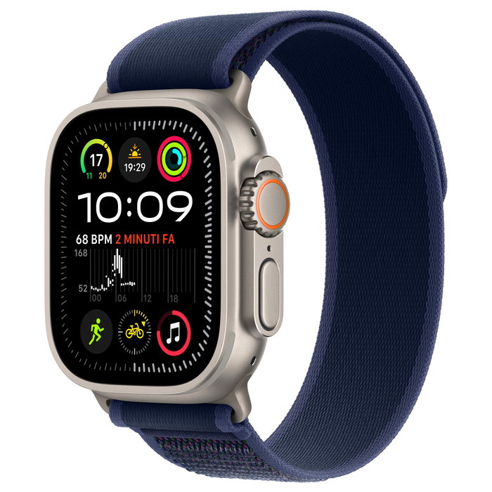 Apple Watch Ultra 2 GPS + Cellular 49mm Titanio Natural con Correa Blue Trail Loop S/M Apple Watch Ultra 2 GPS + Cellular 49mm Titanio Natural con Correa Blue Trail Loop S/M