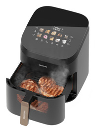 Cecotec Cecofry&Grill Smokin' 6500 Freidora de aire caliente 6,5 L, 2200 W, Negro/Marrón