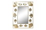 DKD Home Decor Espejo de Metal Diseño Hoja Mate Dorado 71x97 cm