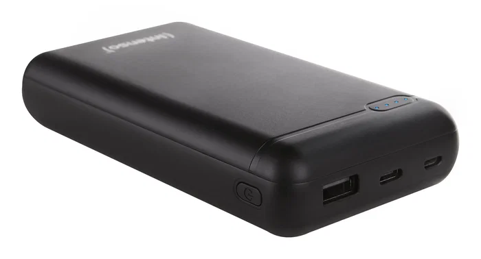 Intenso XS20000 Power Bank de 20000 mAh, Batería Externa Negro con Conector USB-C y Cable USB-A a USB-C Incluido