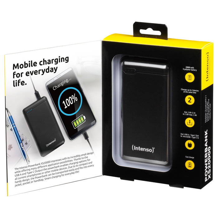 Intenso Powerbank XS20000 20000 mAh Negro Intenso Powerbank XS20000 20000 mAh Negro