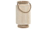 DKD Home Decor Lámpara de Sobremesa Urban Beige y Marrón 13x25 cm LED USB Batería 500mAh Algodón y Metal (4 Unidades)