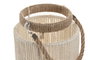 DKD Home Decor Lámpara de Sobremesa Urban Beige y Marrón 13x25 cm LED USB Batería 500mAh Algodón y Metal (4 Unidades)