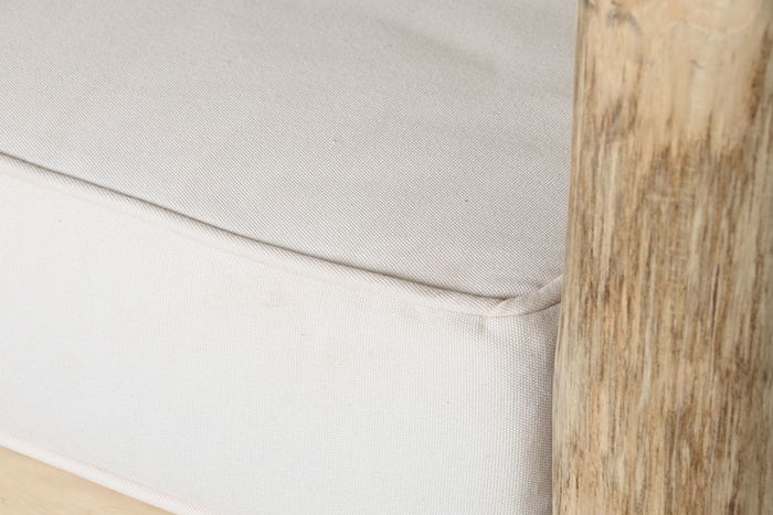 DKD Home Decor Cama Chill Out Cvtroncos Natural Blanco 180 x 200 x 200 cm