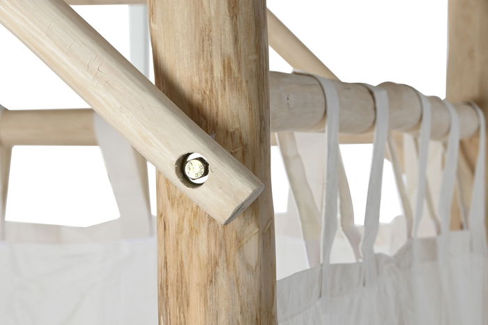 DKD Home Decor Cama Chill Out Cvtroncos Natural Blanco 180 x 200 x 200 cm