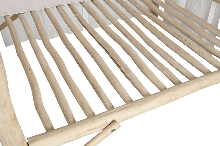DKD Home Decor Cama Chill Out Cvtroncos Natural Blanco 180 x 200 x 200 cm