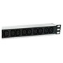 Equip Regleta Alimentación Aluminio Rack 19" 1U 12 Tomas IEC C13 con Interruptor Cable 1.8m