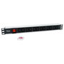 Equip Regleta Alimentación Aluminio Rack 19" 1U 12 Tomas IEC C13 con Interruptor Cable 1.8m
