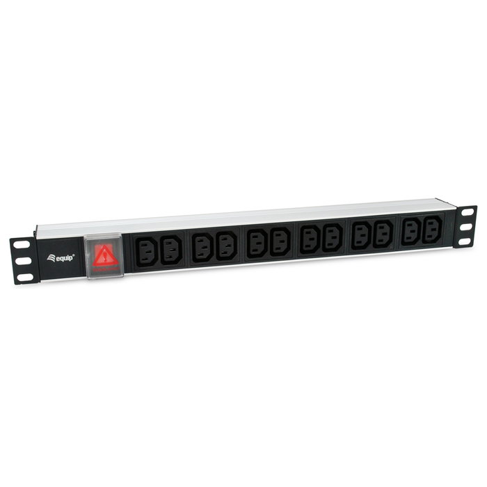 Equip Regleta Alimentación Aluminio Rack 19" 1U 12 Tomas IEC C13 con Interruptor Cable 1.8m Equip Regleta Alimentación Aluminio Rack 19" 1U 12 Tomas IEC C13 con Interruptor Cable 1.8m