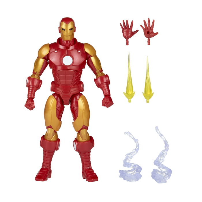 Hasbro Marvel Legends Figura Iron Man MK LXXXV, 15 cm PVC Articulado con Cabeza y Manos Opcionales
