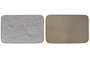 DKD Home Decor Alfombra de Baño de Poliéster y Espuma, Surtido de 2 Unidades, Beige y Gris