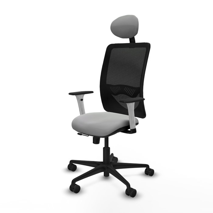 PIQUERAS Y CRESPO Silla de oficina Zulema con mecanismo Sincro/Traslack Gris claro y Negro PIQUERAS Y CRESPO Silla de oficina Zulema con mecanismo Sincro/Traslack Gris claro y Negro