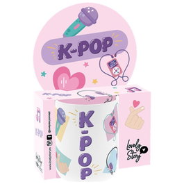 LOVELY STORY Taza Universe K-Pop 330ml Cerámica, apta Microondas y Lavavajillas