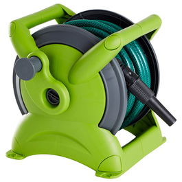 Grouw Carrete con Manguera para 15 Metros con Enrollado Manual y Conectores