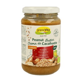 Granovita Crema de Cacahuete Crujiente, 100% Natural, sin Aflatoxinas, Alto Valor Nutritivo