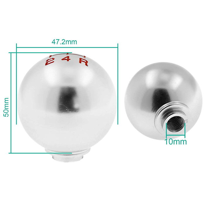 Occ Sport Pomo Palanca Cambios Redondo Aluminio Plata OCCPOM003 Universal