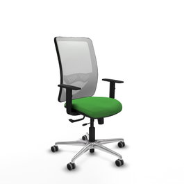 PIQUERAS Y CRESPO Silla de oficina Zulema con mecanismo Sincro/Traslack, Verde y Blanco