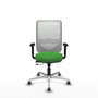 PIQUERAS Y CRESPO Silla de oficina Zulema con mecanismo Sincro/Traslack, Verde y Blanco
