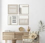 DKD Home Decor Set de 4 Cuadros de Lienzo Pintados a Mano 40x40x2,5 cm