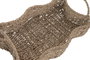 DKD Home Decor Set de 2 Bandejas de Seagrass y Metal Natural 40x26x14 cm