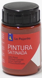 LA PAJARITA Pack de 6 botes de pintura satinada rojo óxido base látex de 35 ml