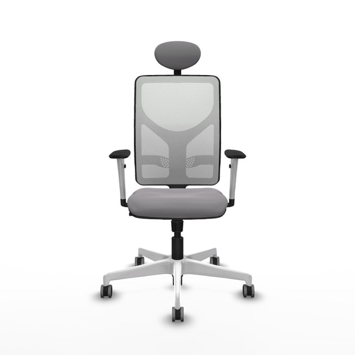 PIQUERAS Y CRESPO Silla de oficina Motilla Gris y Blanca con Mecanismo Sincro PIQUERAS Y CRESPO Silla de oficina Motilla Gris y Blanca con Mecanismo Sincro