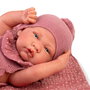 Muñecas Antonio Juan 80220 Muñeca Dulce Reborn Lui Mantita Niña, Bebé Realista Cuerpo Vinilo Sexuado, Mide 42 cm