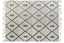 DKD Home Decor Alfombra de Algodón con Rombos Beige 200x290 cm