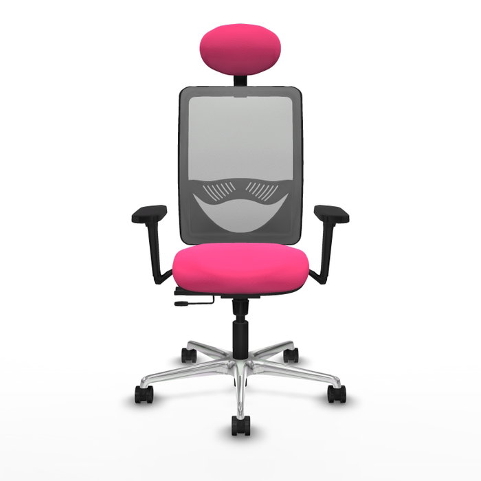 PIQUERAS Y CRESPO Silla de oficina Zulema Rosa y Gris