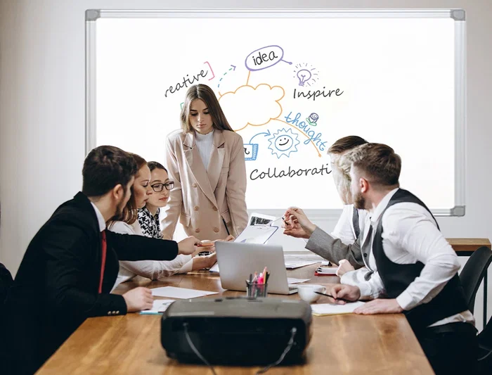 Q-connect Pizarra Blanca Laminada Marco Aluminio 150x100 cm