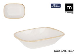 La Mediterranea Bol Rectangular Milkycream 17.5x12.4cm (Pack de 36) SKU B1EPTLBKYL