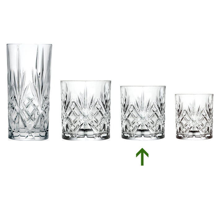 Rcr Cristalleria Melodia Vaso 240 Ml de Cristal Eco-Luxion, Altura 85 Mm (6 Unidades)