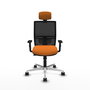 PIQUERAS Y CRESPO Silla de oficina Yunquera Naranja y Negro