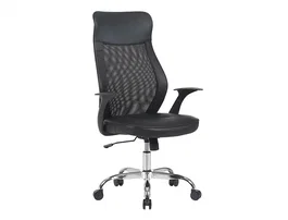 Q-connect Silla Direccion Bergamo Malla/Similpiel Negro, Altura Max 1210mm, Anchura 520mm, Profundidad 480mm, Ruedas Premium