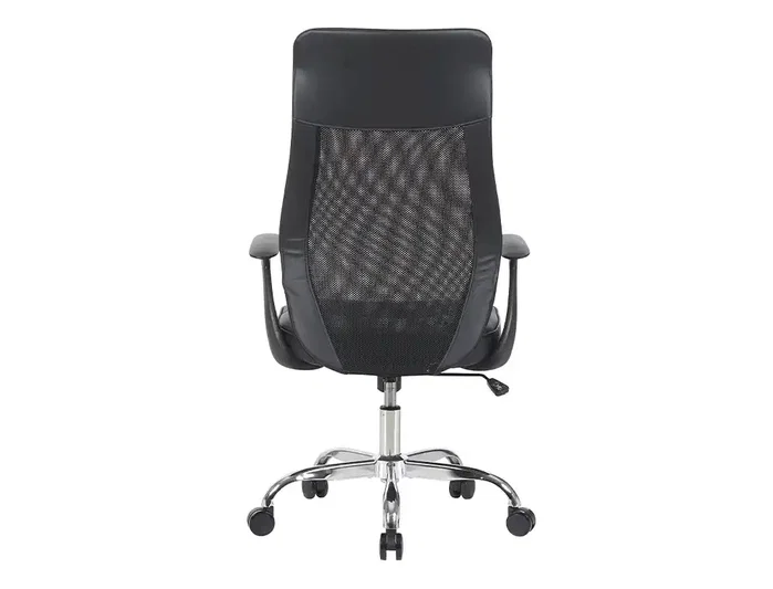 Q-connect Silla Direccion Bergamo Malla/Similpiel Negro, Altura Max 1210mm, Anchura 520mm, Profundidad 480mm, Ruedas Premium