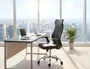 Q-connect Silla Direccion Bergamo Malla/Similpiel Negro, Altura Max 1210mm, Anchura 520mm, Profundidad 480mm, Ruedas Premium